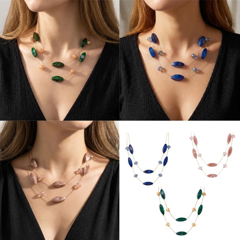 Alloy Collarbone Necklace with Geometric Designs for Various Occasions