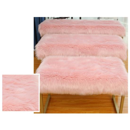 Yousheng Exquisite Workmanship Doormat Wide Application Polyester Faux Fur Sheepskin Simple Area Rug for Home