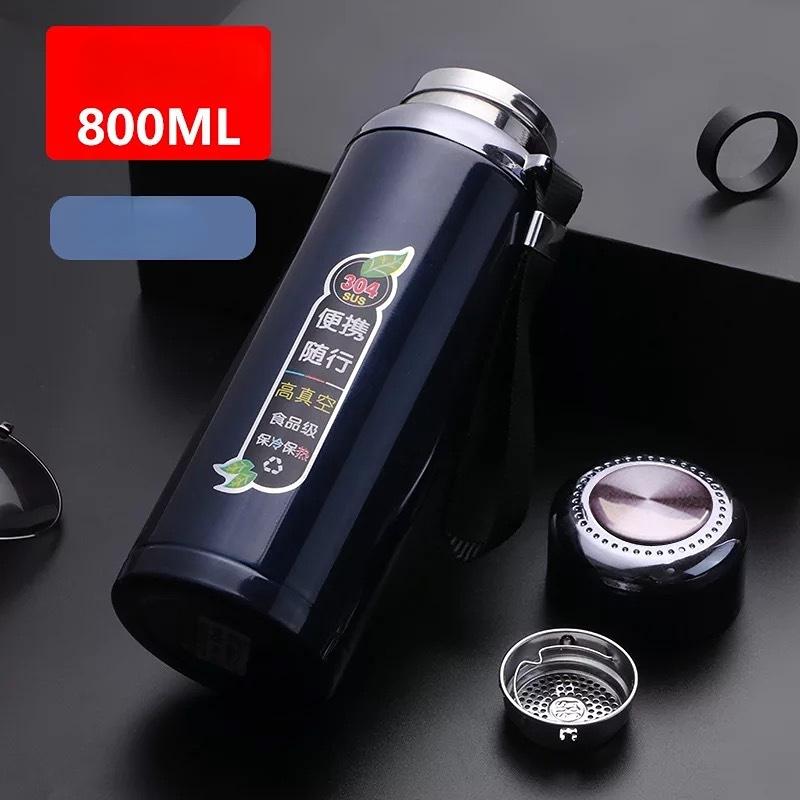 Intelligence Large Capacity Thermos Cup 800ml Vacuum Flasks Portable Stainless Steel Thermos Cup Water Bottle Travel Tea Mug Office Thermos Cup