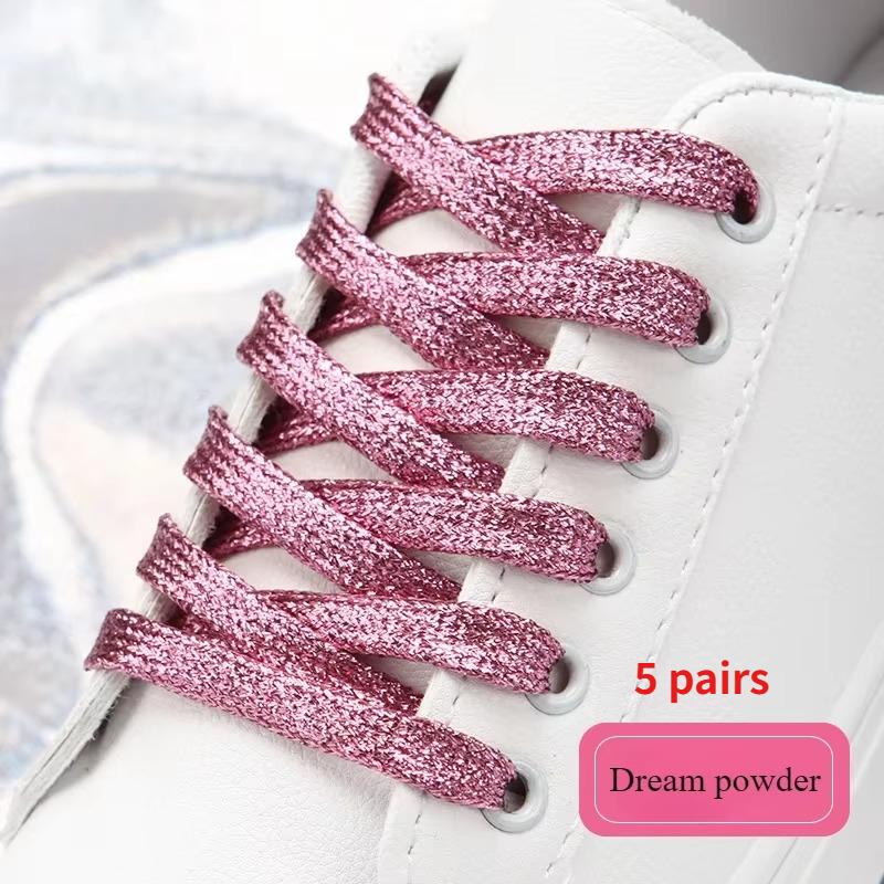 19 colors shiny gold and silver colorful bright shoelaces 100-140 cm sneakers shoelaces boots laces shoelaces string