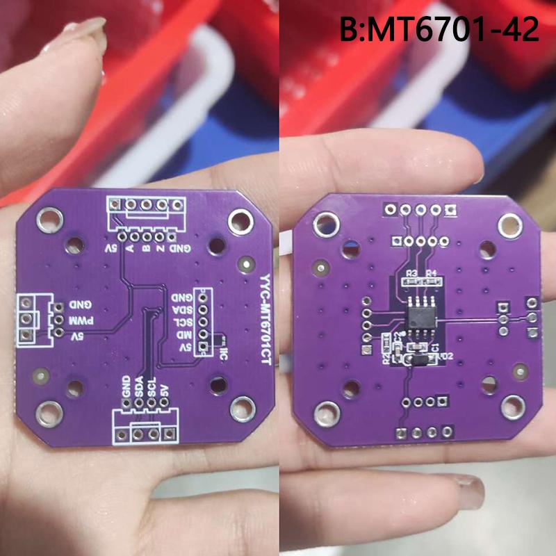 Magnetisk koder Mt6701 Magnetisk induksjonsvinkelmålingssensormodul 14-bit Høy presisjon Kan perfekt erstatte As5600