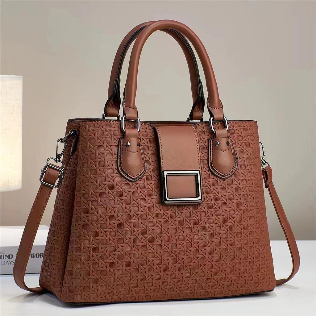 Handbag Women's New Design Women's Handbag Elegant Embossed Mother Bag All-in-one Shoulder Atmospheric Crossbody Bag
