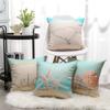 Waterproof Summer Decorative Outdoor Pillow Pillow Case Linen Starfish Shell Pillow Case