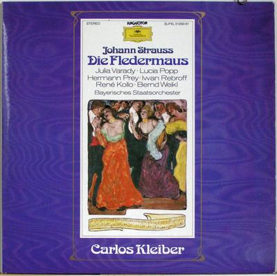 Disque LP JOHANN STRAUSS JR. - CARLOS KLEIBER - Die Fledermaus SLPXL31260 Hungaroton, Deu 1976 Hongrie Classique Occasion