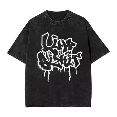Rap Rock Limp Bizkit UK Europe Tour T-shirt Men Women Summer Washed Vintage Cotton Nostalgic Tee Streetwear
