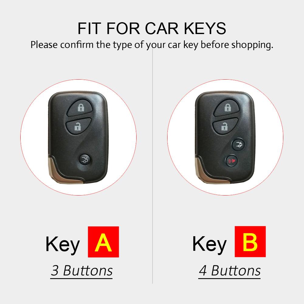 Leather Car Key Cover For Lexus Es 300H 250 350 Is Gs Ct200H Rx Ct200 Es240 Gx400 Lx570 Rx270 Smart Keychian Remote Fob Case Bag
