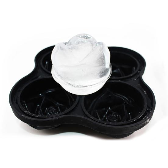 Yousheng Ice Cube Tray Mold Rose Shape Anti-spill Silicone Cocktails Fadeless Ice Tray Mold for Bar
