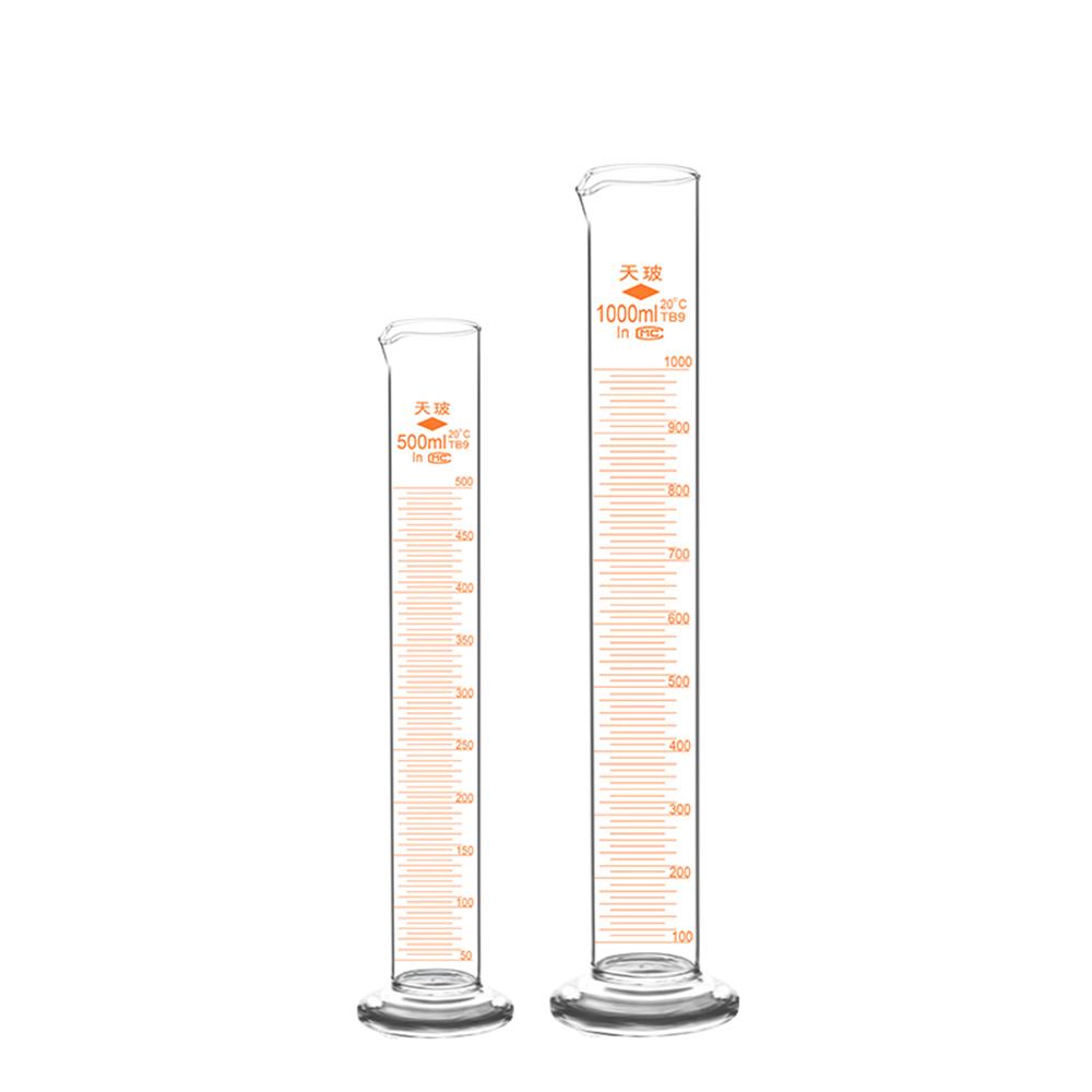 1pcs Lab Scaled Measuring Cylinder 5ml To 1000ml Thicken Glass Measurement Container Lab Supplies 5ml