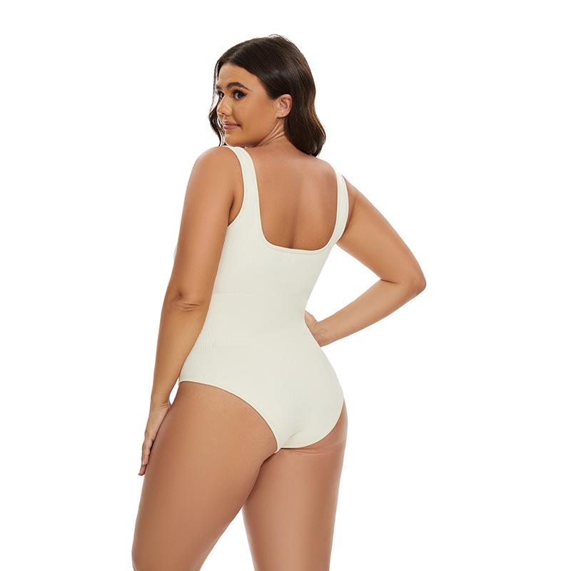 Seamless Ribbed Tank Top: Waist-Cinching, Body-Shaping, Square Neck Bodysuit Bestseller 2023.