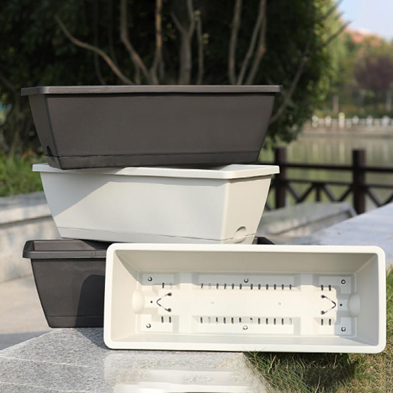 Self-Absorbing Flower Pot Indoor Vegetable Growing Pot With Base Drainage Hole And Absorbent Rope Plants Cuttings Pot For Home