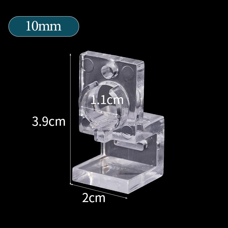 4/10 Stück Acryl-Klammern für Aquarium für 5,5 mm ~ 15 mm Wandstärke Aquarium-Abdeckung Halter Halterung Klemme Ständer Zubehör