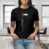 Nome Da Palestina Com Camiseta Do Mapa Da Bandeira T Shirt Graphic Shirt Casual Shorts Sleeved Female Tee T-Shirt