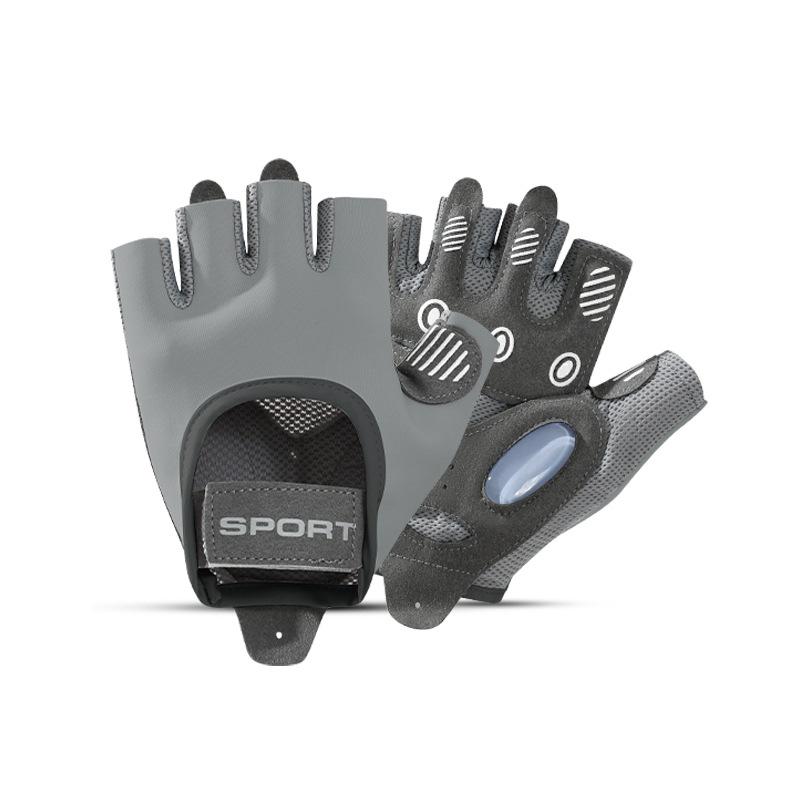Women s non-slip and wear-resistant liquid silicone thickened palm pad breathable half-finger gloves