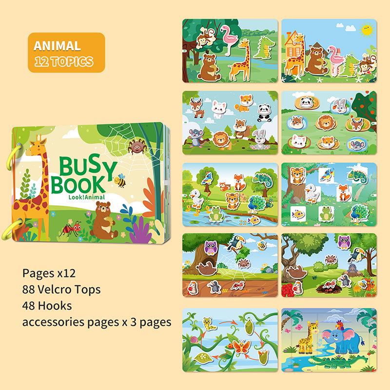 Quiet Busy Book: Early Education Kindergarten Tear-and-Paste Toy
