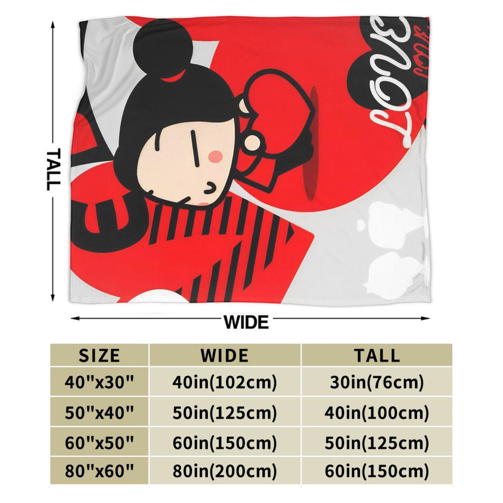 Kawaii P-Pucca Blanket Fleece Autumn/Winter  Breathable Warm Throw Blanket for Bed Bedroom Bedspreads