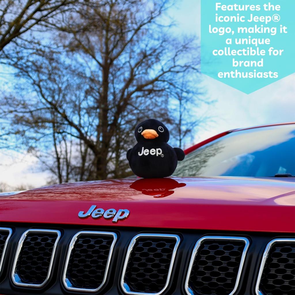 Jeep Text Logo Plush Duck in Black Perfect for the Enthusiast Been Ducked - You've (Black)