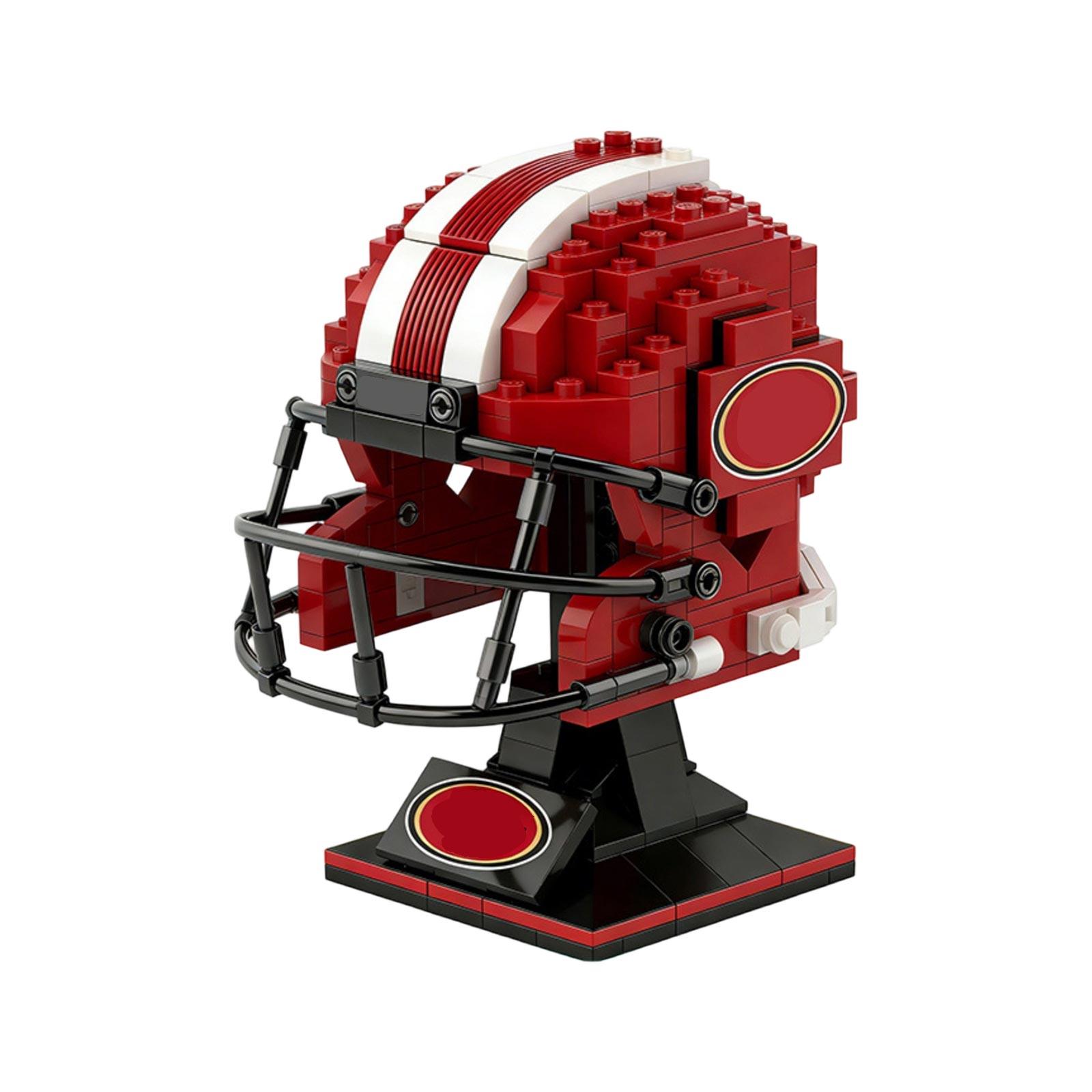 Building Block Helmet, Football Team Helmet Creative Building Block, Small Building Block For Peripheral Gifts One Size