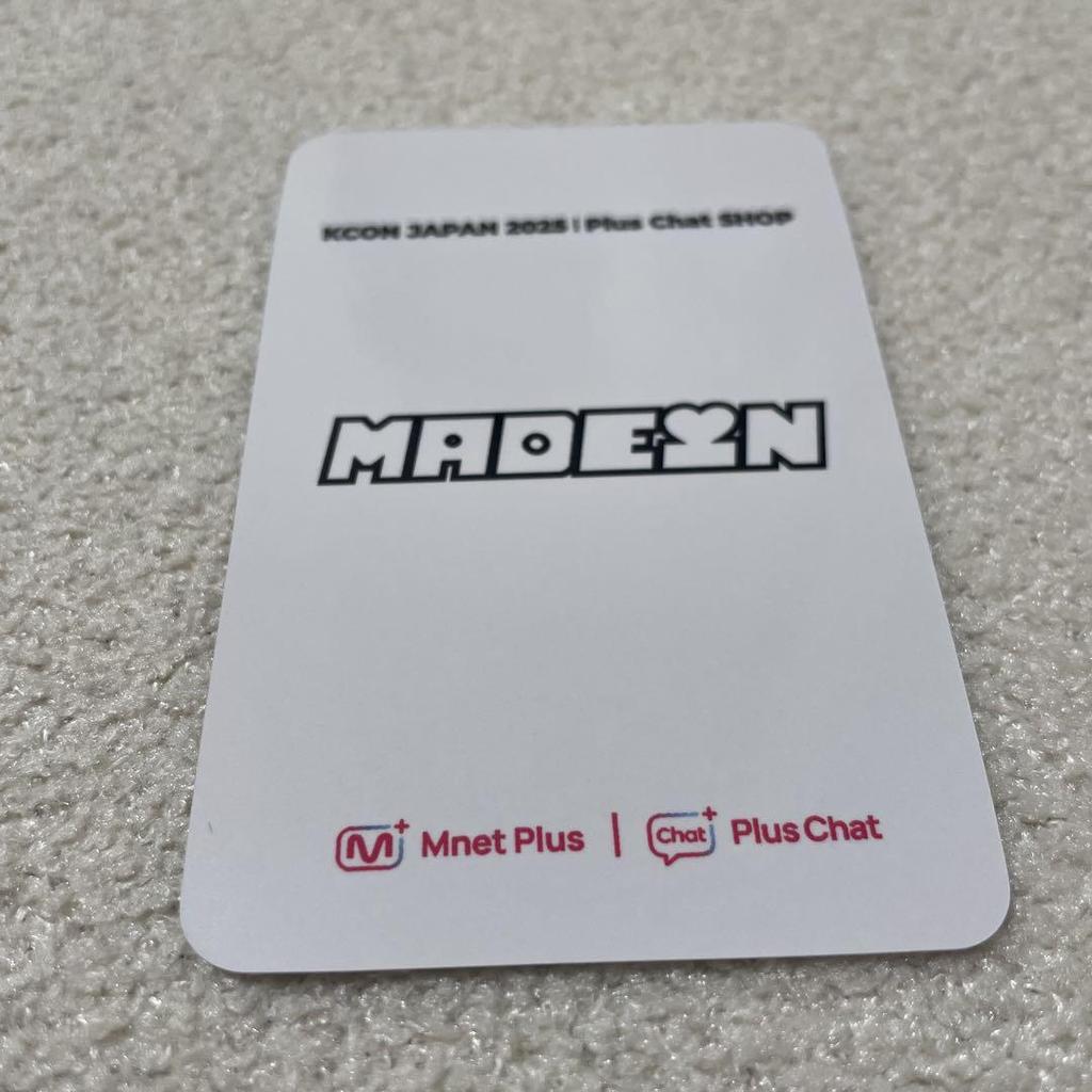 [USED] MADEIN Suhe Trading Card KCON PlusChat shop Lucky Draw