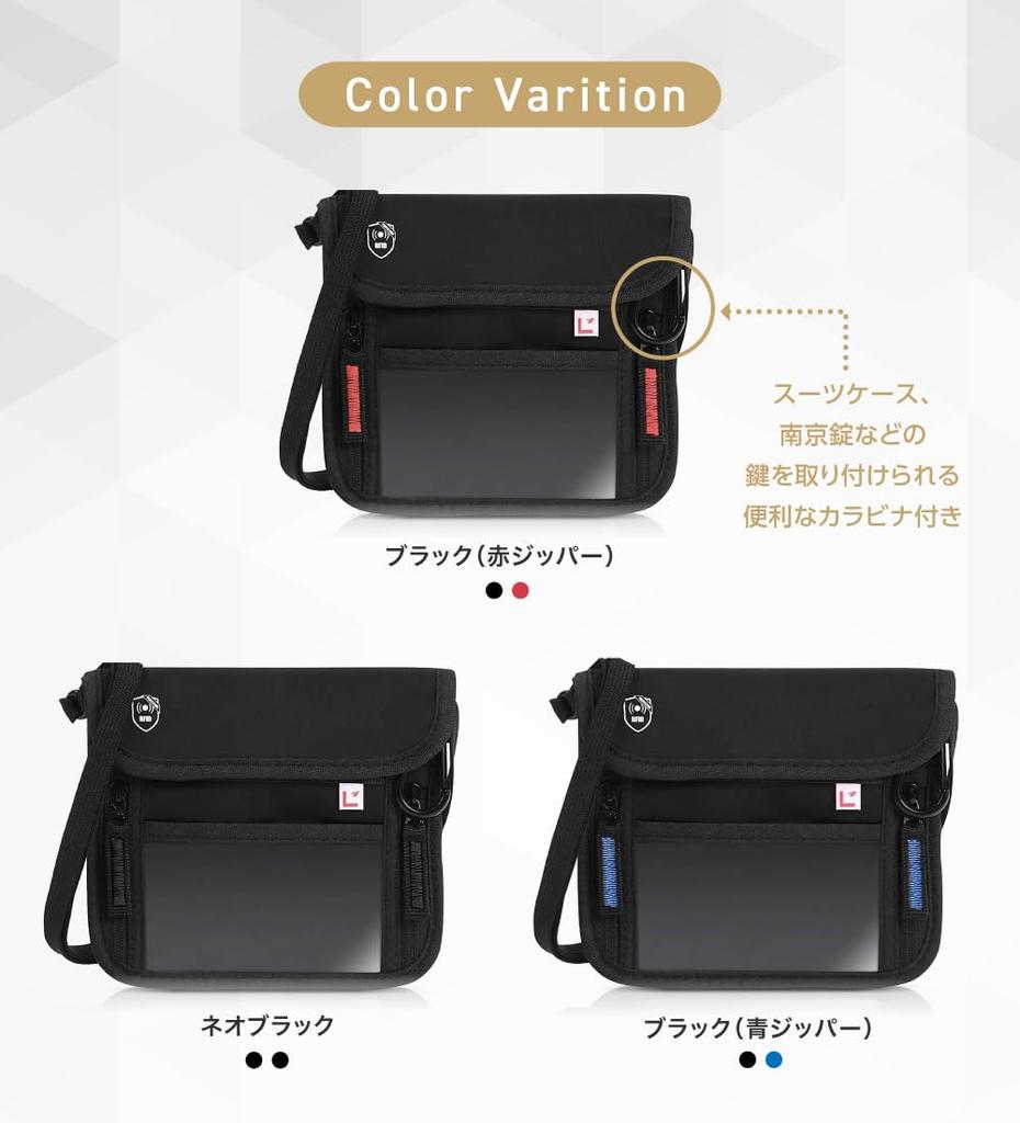 in Passfit Mini A passport case that can be hidden inside your with plenty of storage passport case that hangs around your Black [LiberFlyer]