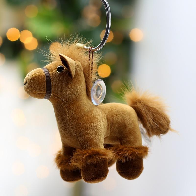 Simulated Horse Plush Toys Creative Year of The Horse Mascot Pendant Doll Home Decoration Zodiac Horse Hanging Decoration