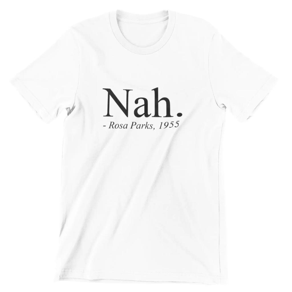 Nein. Rosa Parks 1955 Harajuku Print T-Shirt Rundhalsausschnitt Kurzarm T-Shirt, Lässige Alltagsoberteile, Damenbekleidung