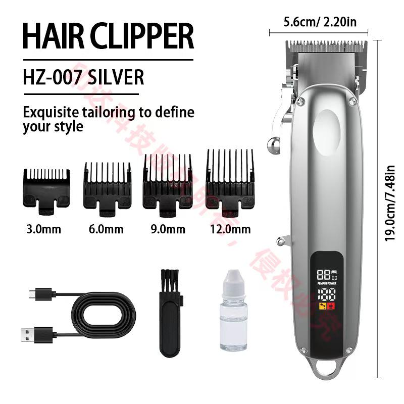 Shimi Digital Display USB Hair Clipper: Electric Hair Salon Tool and Shaver