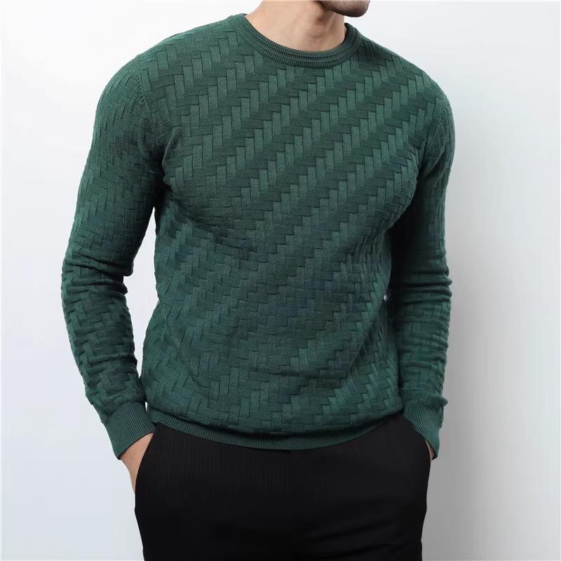 Men's High-Grade Winter Business Casual Sweater Pullover with Shirt Collar