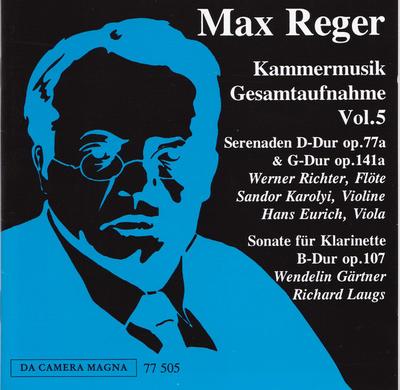 CD JUDGES, KAROLYI; YOURSELVES - Reger: Kammermusik Vol.5  DaCa77505 Da Camera Magna 1998 Germany Classical Used