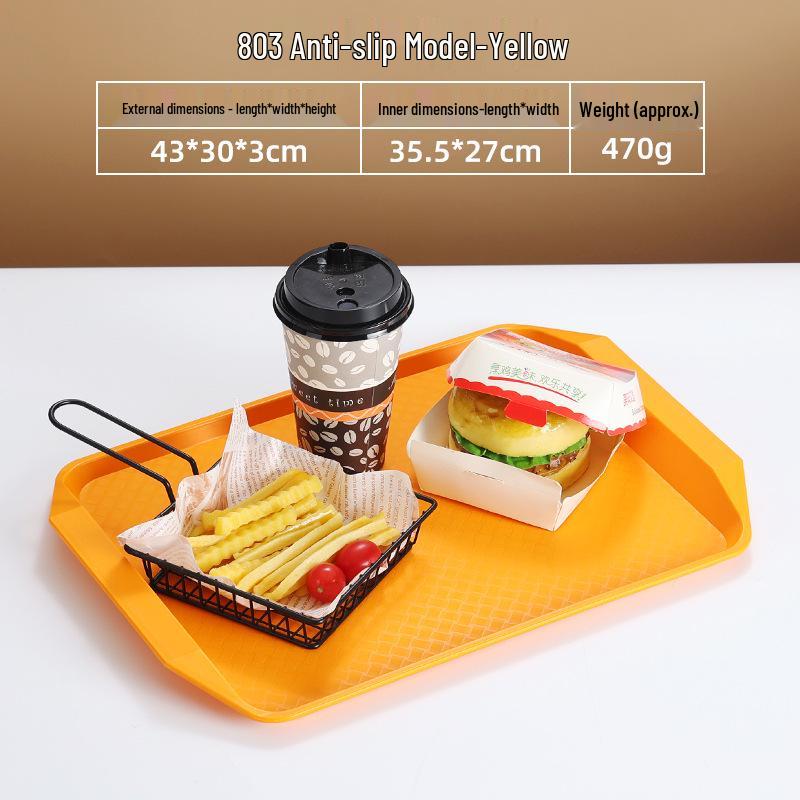 Non-Slip Rectangular Burger Tray for Restaurants