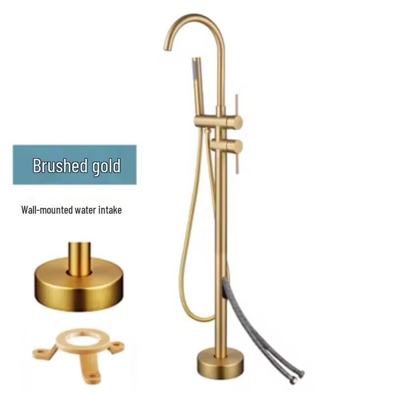 TLXT Wall-Mounted Bathtub Faucet with Shower Kit