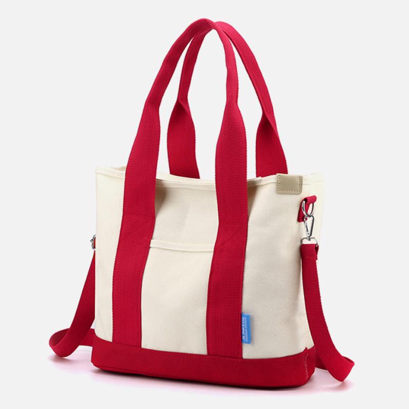 Canvas Bag Multi-pocket Cross-body Female 2024 New Mom Small Leisure Travel Small Shoulder Bag