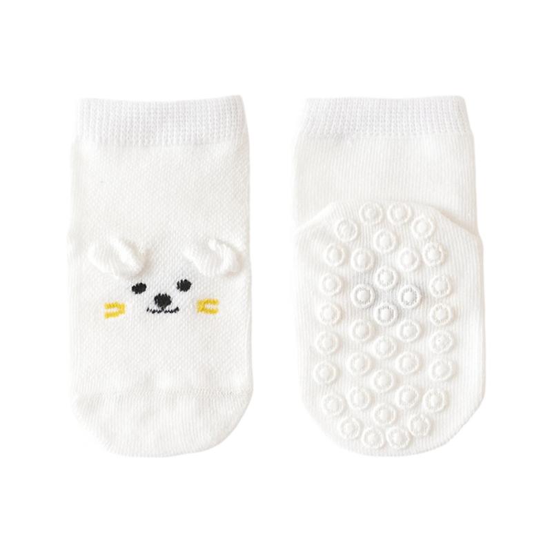Baumwoll Socken mit Anti-Rutsch-Sohle für Mädchen Jungen Atmungsaktive Knöchelsocken Hohe Elastische Grip Socken Baby Knöchelsocken