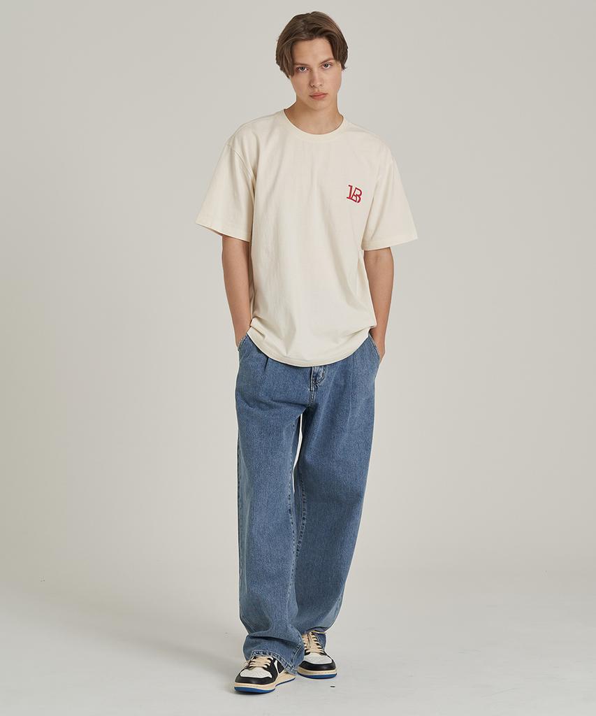 LAB101 Baseball Back Logo Tee - Cream