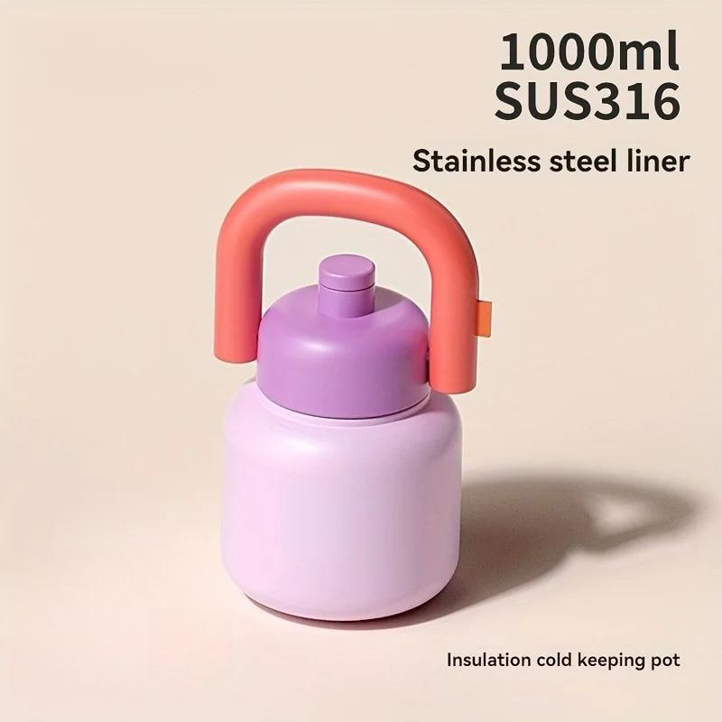 

316 Stainless Steel Insulation Large Capacity Outdoor Insulation Water Cup Water Bottle Kettle Summer Cold Cup Ice Cup 1000Ml