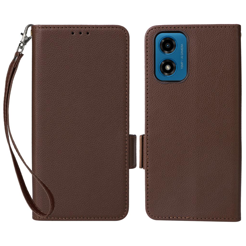 For Motorola Moto G04 4G/G04s 4G/G24 4G/G24 Power/E14 4G Case Wallet Leather Cell Phone Cover with Strap