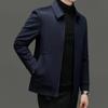 Men's High-End Cashmere & Mulberry Silk Wool Coat - Business Casual Lapel Jacket for Autumn/Winter