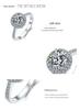 18K Gold Round Moissanite Ring with D Color Super White Moissanite and Diamond Certificate