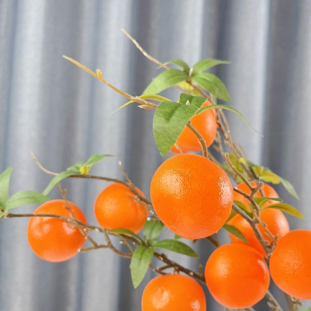 Faux Orange Artificial Orange Branch Green Leaves Simulation Fruit Tree  Restaurant Hotel