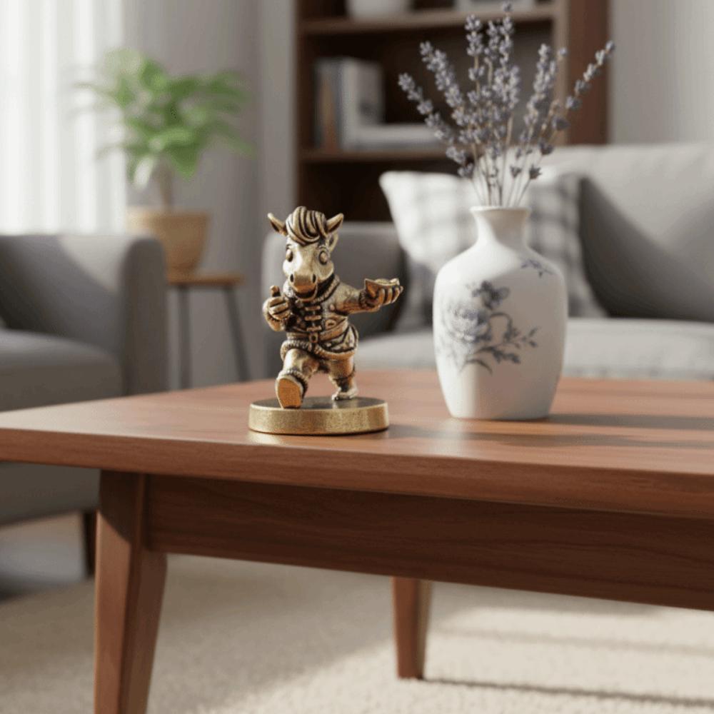 Cartoon Paard Beeld Traditioneel Pony Ornament Grappige Messing Paarden Beeldjes Nieuwjaars Decoratie