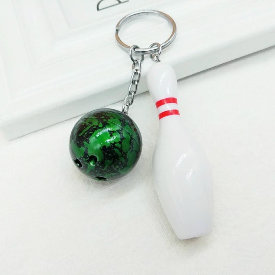 Porte-clés Boule De Bowling – Pendentif Sportif En PVC 7,5 Cm, Léger 26,6 G, Cadeau Idéal, Accessoire Sac Ou Clés