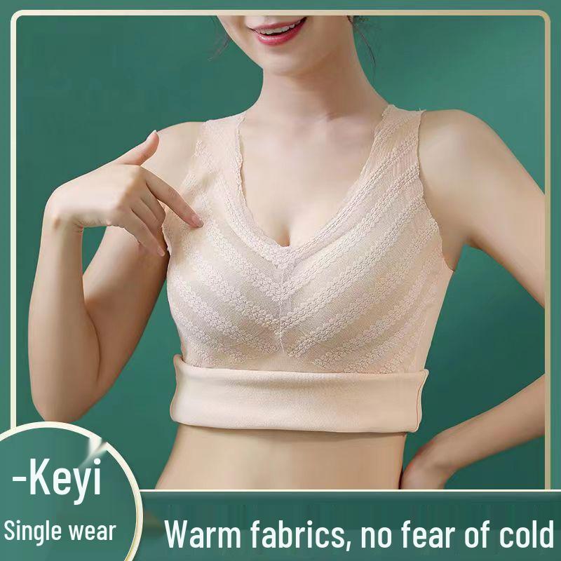 Women's V-Neck Warm Vest - Slim Fit, Comfortable, No Bra Needed, Autumn/Winter Base Layer