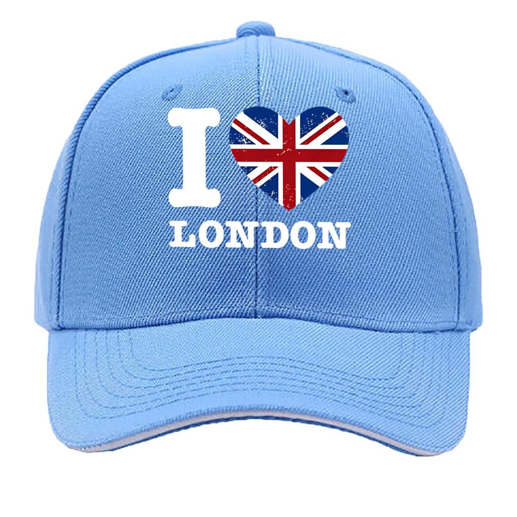 Featuring I Love London Suitable for Women And Unisex Designed for Casual Outdoor Use Lightweight Sandwich Baseball Cap