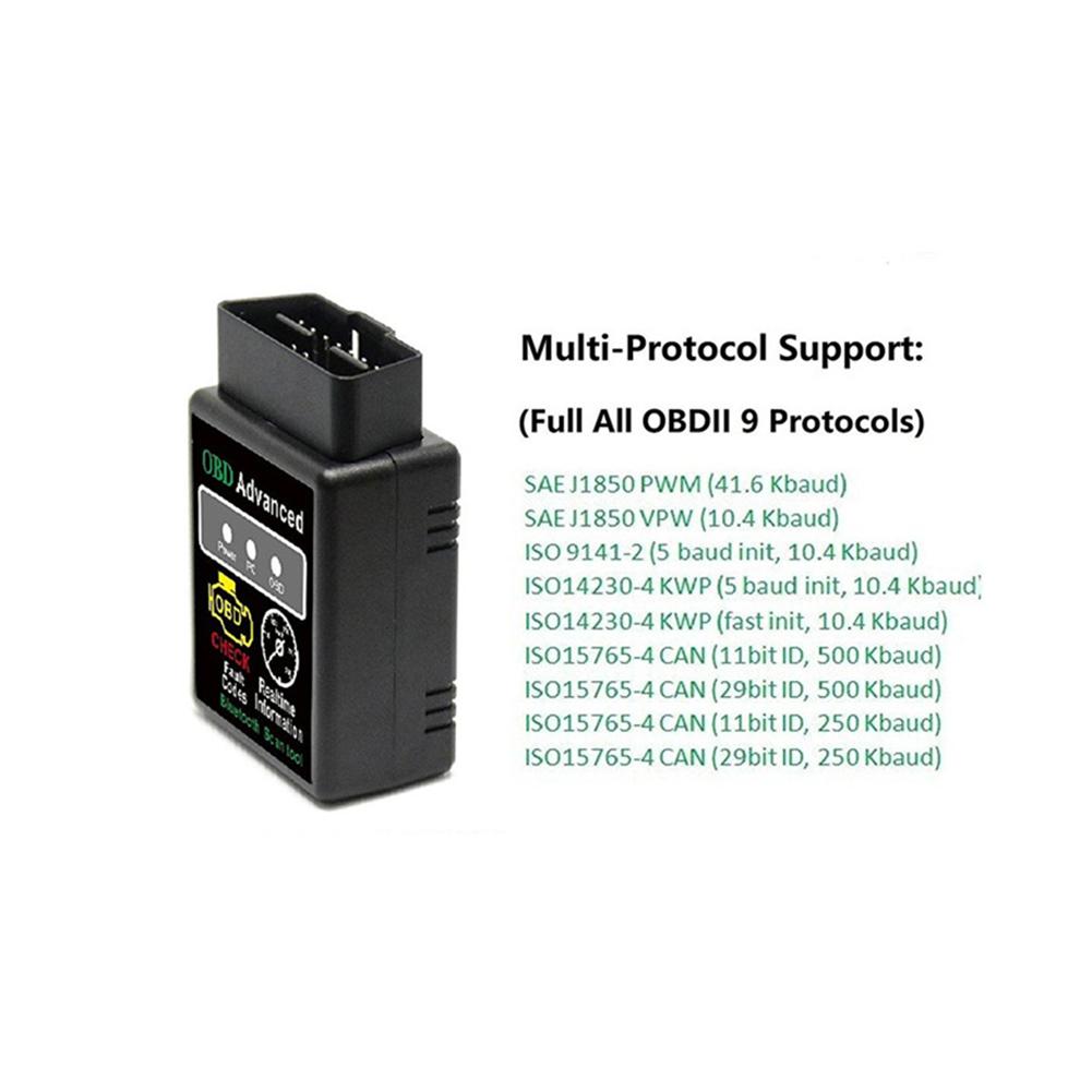 V02H21 Bluetooth OBD2 Bil diagnostisk skanner Automatisk detekteringsskanner