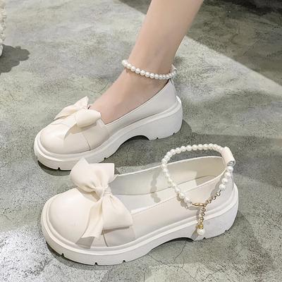 Frauen Dicke Platfor Janes Lolita Schuhe Party Pumps Sommer Neue Sandalen Bogen Kette Schuhe