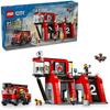 LEGO City Fire Station and Fire Truck Building Set Educational Toy for Kids Ages 6-9