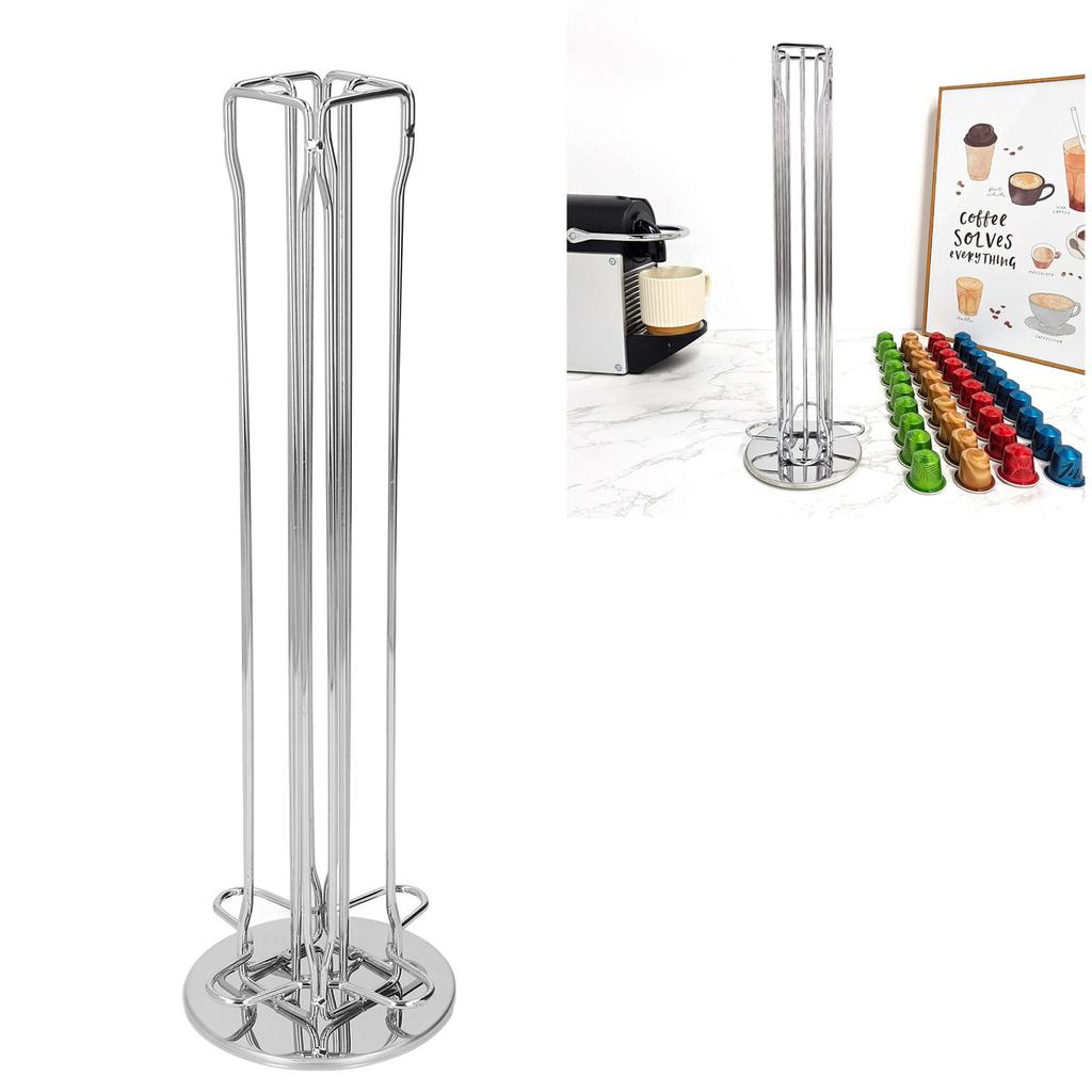 40 Capsule Coffee Pod Holder 360 Degree Rotating Carousel Storage   Dispenser for   Capsule