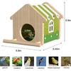 Dual-Season Bird Nest House,Parrot House Tent Perch Hideaway Sleeping Bed Detachable Wooden Hanging Hammock for Parakeet Canaries Budgies Lovebirds