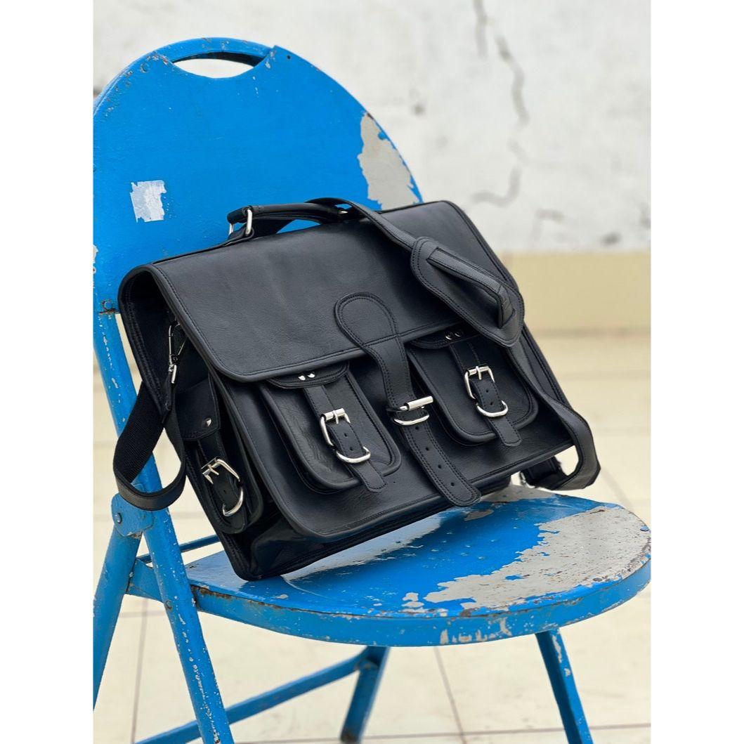 Классическая сумка-мессенджер из кожи буйвола — фото 5