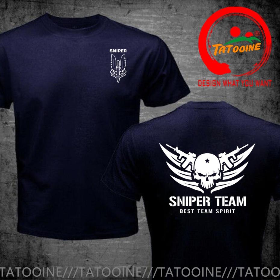 Funny Design Sniper Team Skull Shirt Unisex Fashion Trendy Casual Clothing Stylish Tops Tee Shirt Leisure Tshirt Unisexs Tshirt