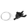 Folding Bike Thumb Shifter 7 Speed Aluminum Alloy Bike Thumb Gear Shifter for 22.2MM Handlebars Black